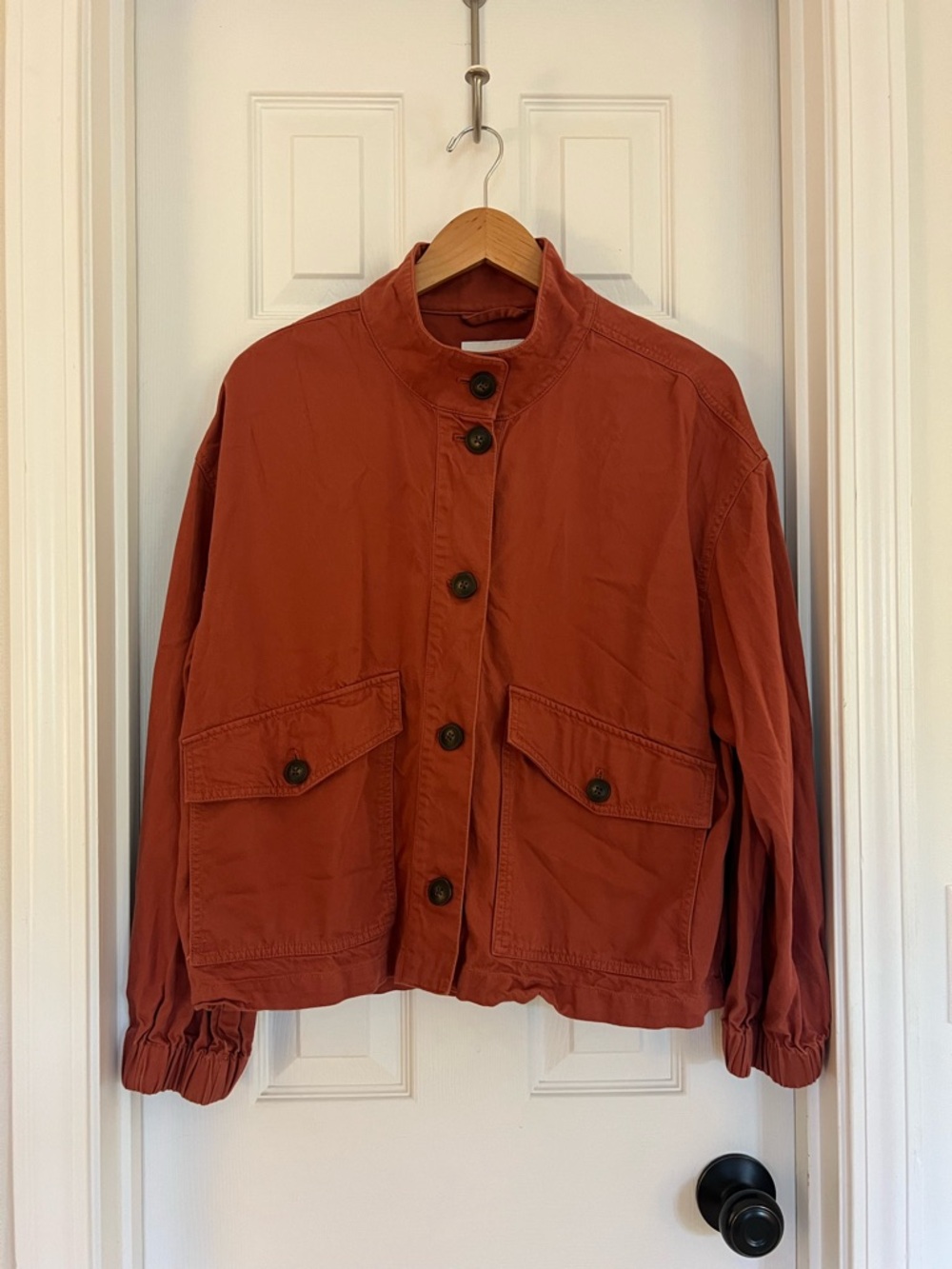 Madewell Rust Red Oversized Button Jacket